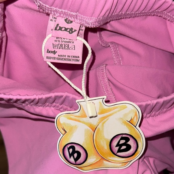 Body By Raven Tracy Size Extra Small NWT Pink Lilac Long Leggings Sexy Bottoms - Picture 3 of 9